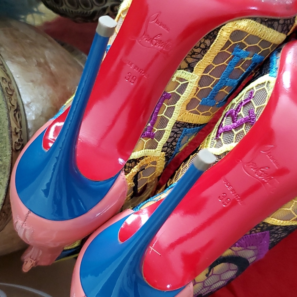 ✅️RARE⚜️Christian Louboutin 💜😻Gipsybootie SPC 100mm Stilettos - Picture 13 of 16